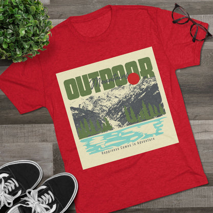 Outdoor Adventure Tee, Unisex Tri - Blend Crew Shirt, Perfect Gift for Nature Lovers, Hiking Enthusiasts, Travel Souvenir, Eco - Friendly [...] - MaisonThreadory