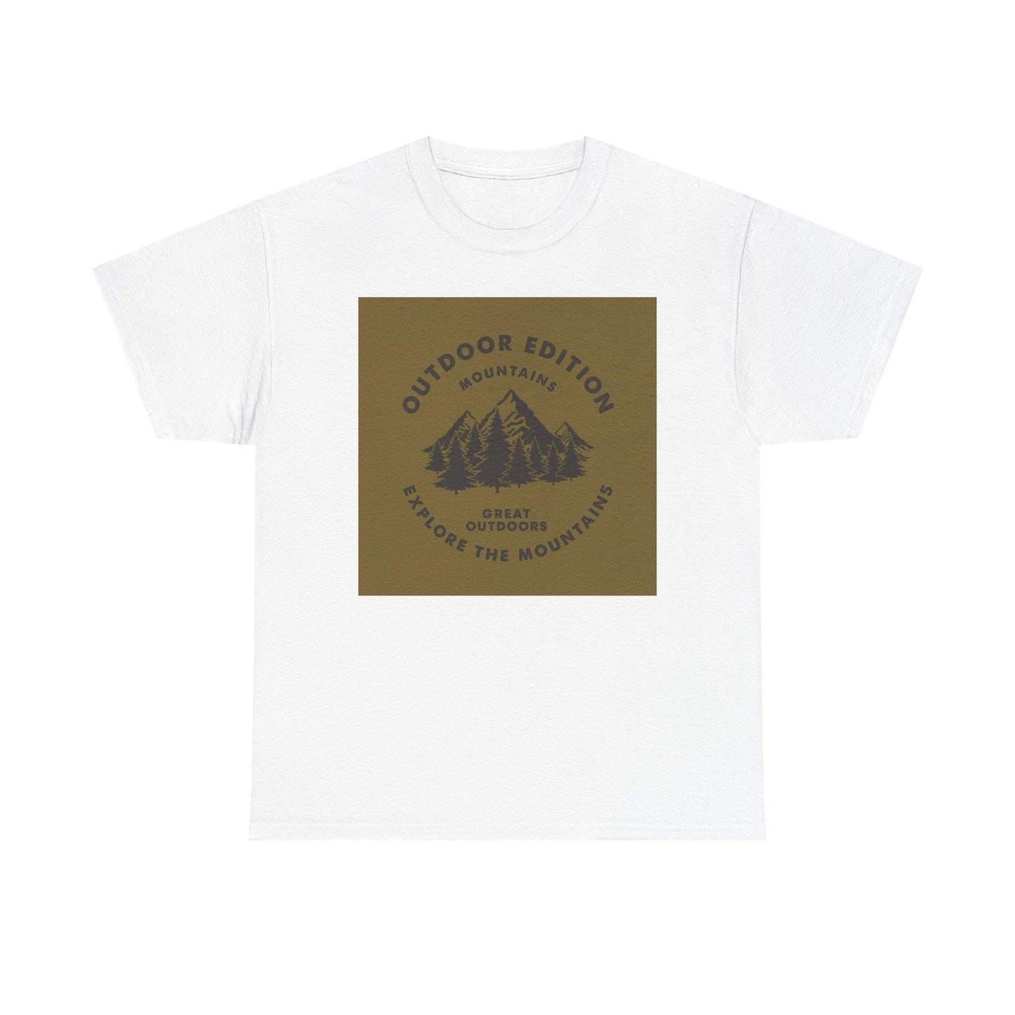 Mountain Adventure Tee, Outdoor Edition Heavy Cotton Shirt, Unisex Graphic T-Shirt, Perfect for Camping, Hiking, Gift for Nature Lovers - MaisonThreadory