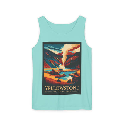 Vintage Yellowstone Tank Top, Comfortable Summer Top, Adventure Apparel, Nature Lover Gift, Unisex Outdoor Wear, Travel Essentials - MaisonThreadory