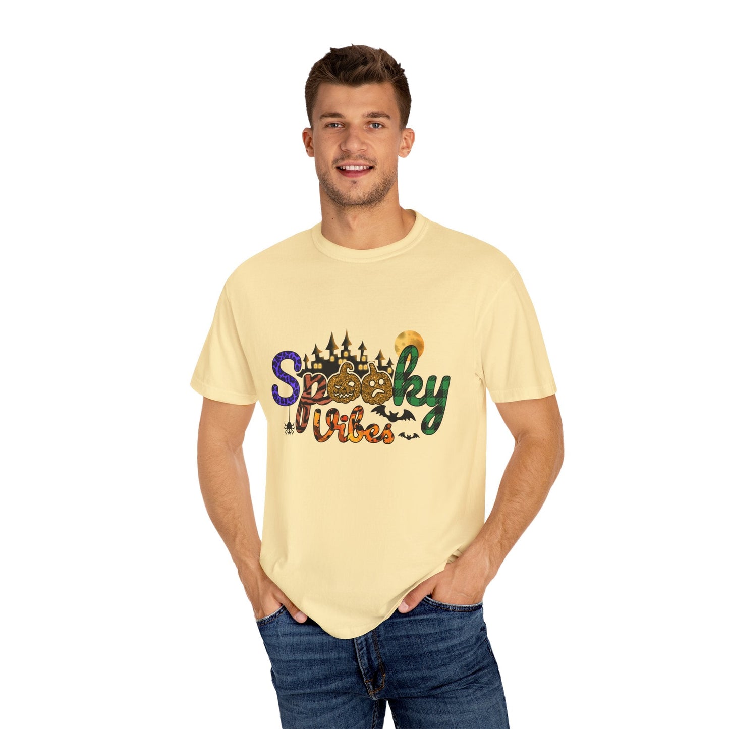 Spooky Vibes T-Shirt, Halloween Shirt, Unisex Tee, Fall Fashion, Casual Wear, Gift for Haunted Lovers - MaisonThreadory