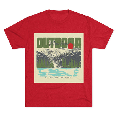 Outdoor Adventure Tee, Unisex Tri - Blend Crew Shirt, Perfect Gift for Nature Lovers, Hiking Enthusiasts, Travel Souvenir, Eco - Friendly [...] - MaisonThreadory