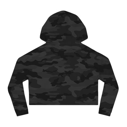 Chic Women's Cropped Hooded Sweatshirt, Trendy Fashion, Perfect for Casual Outings, Summer Nights, Gift for Her, Stylish Layering - MaisonThreadory