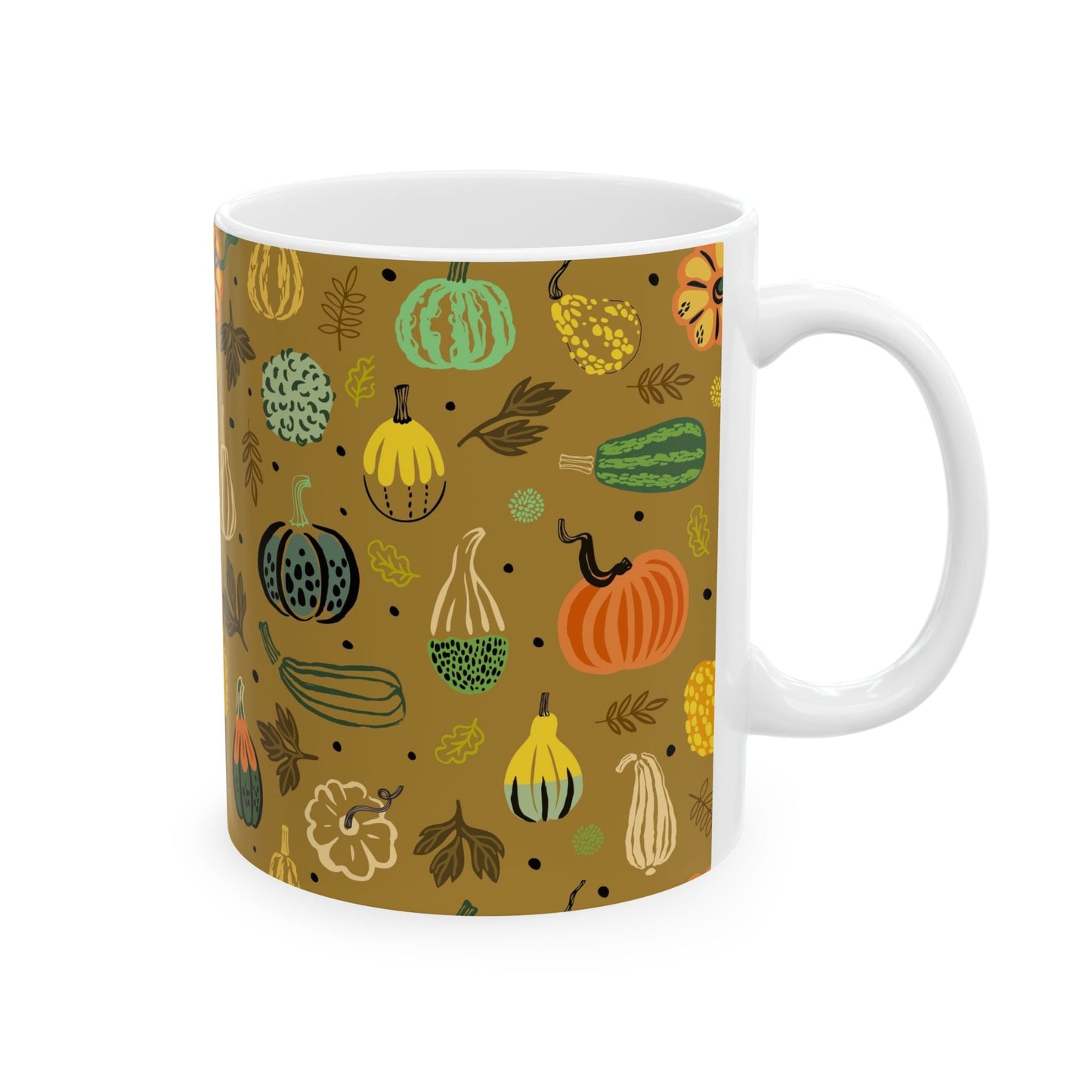 Autumn Harvest Ceramic Mug - Cozy Fall Vibes, Pumpkin Spice Lover's Gift, Seasonal Home Decor, Thanksgiving Coffee Cup, Cute Kitchenware - MaisonThreadory