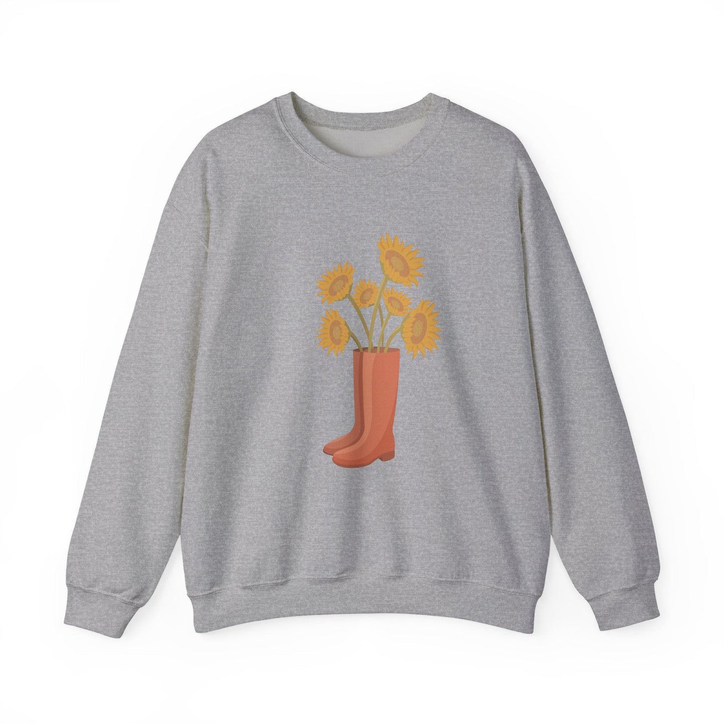 Sunny Boots Floral Crewneck Sweatshirt - MaisonThreadory