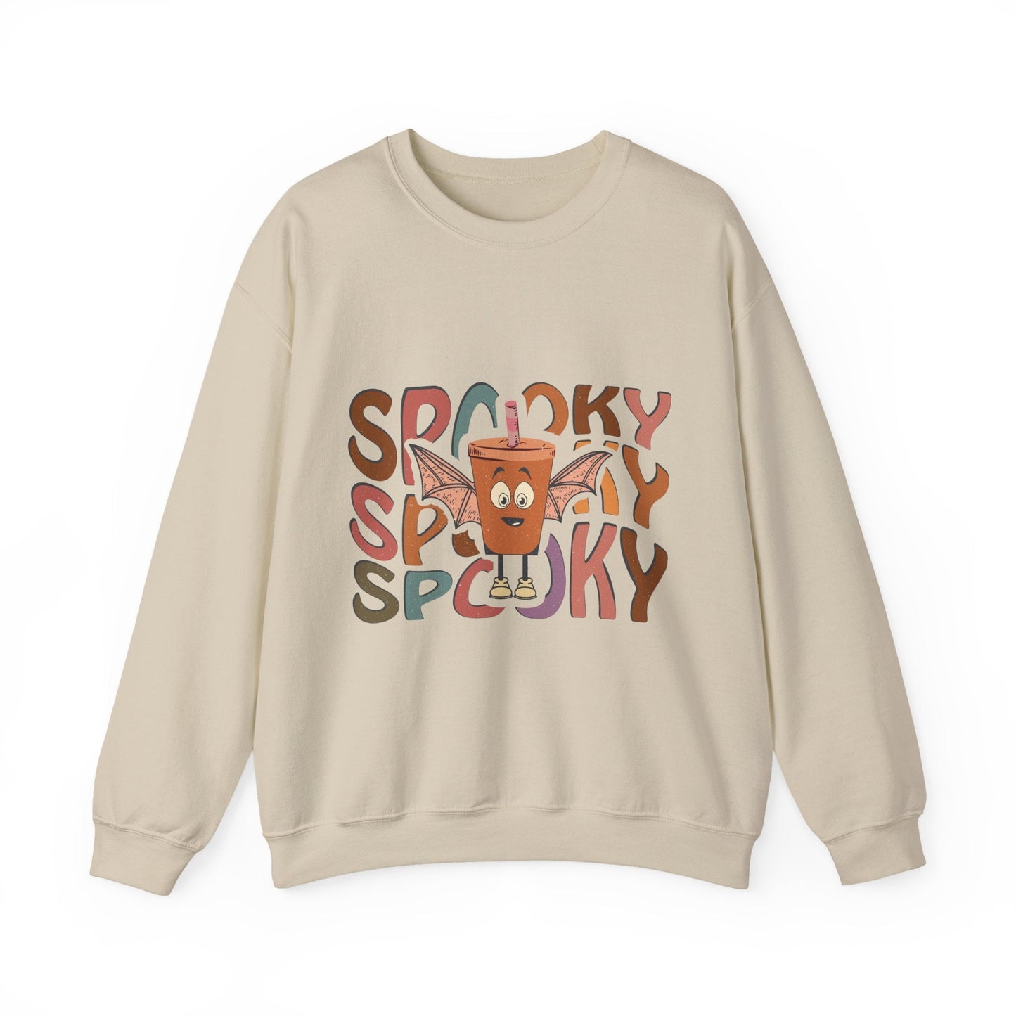 Spooky Vibes Crewneck Sweatshirt - Unisex Halloween Sweater for Cozy Nights, Fall Fashion, Gift for Spooky Season, Festive Apparel - MaisonThreadory