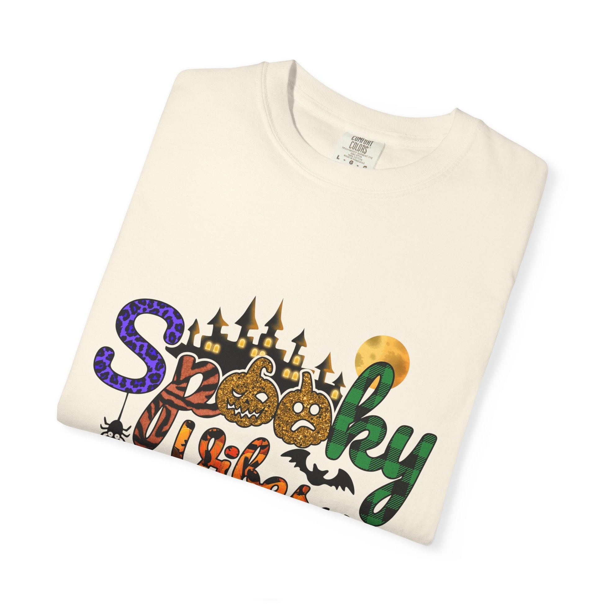 Spooky Vibes T-Shirt, Halloween Shirt, Unisex Tee, Fall Fashion, Casual Wear, Gift for Haunted Lovers - MaisonThreadory