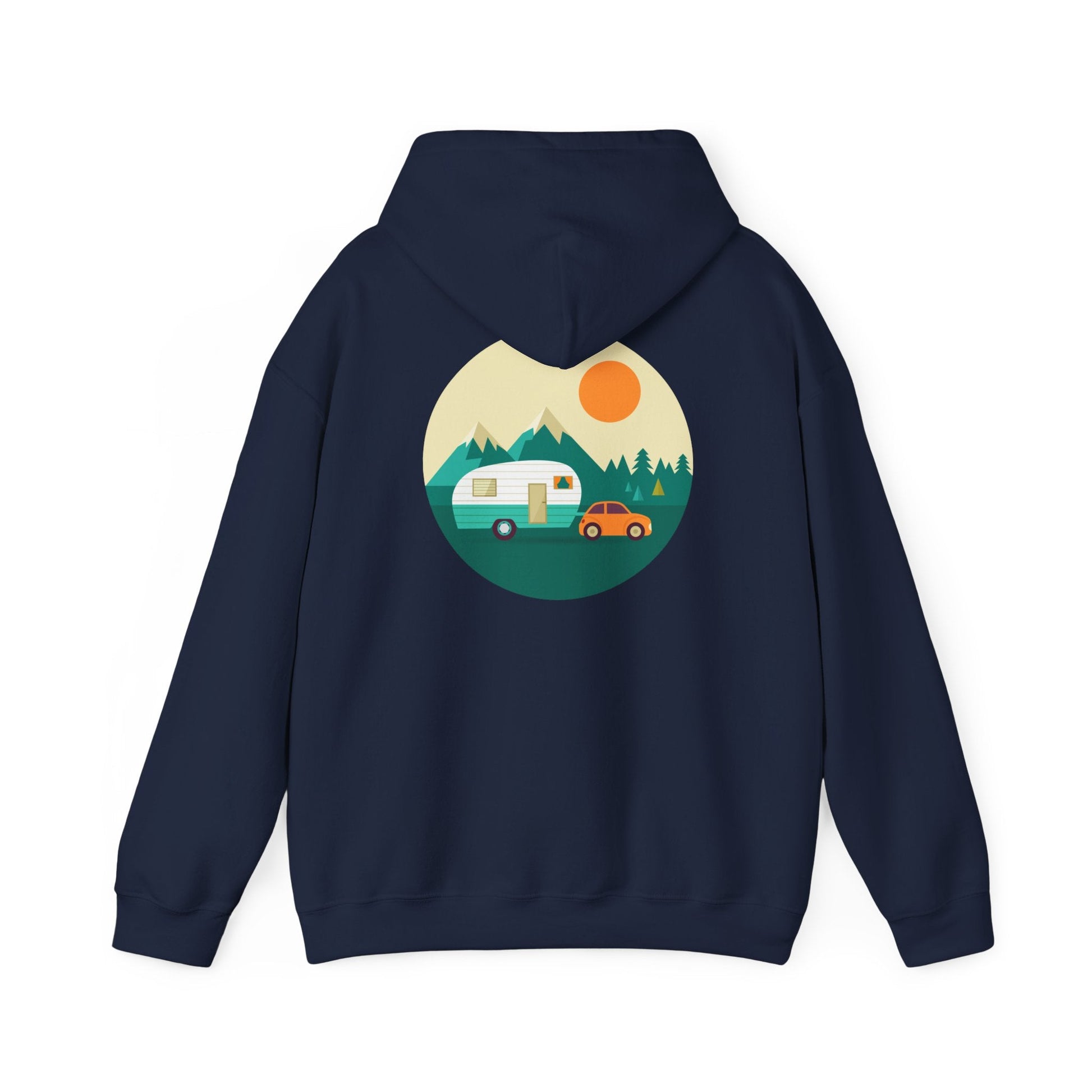 Camping Adventure Hoodie - Unisex Heavy Blend - Cozy Sweatshirt for Nature Lovers - Outdoor Gift - Travel Hoodie - MaisonThreadory