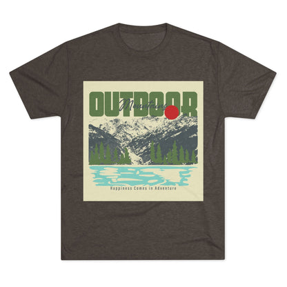 Outdoor Adventure Tee, Unisex Tri - Blend Crew Shirt, Perfect Gift for Nature Lovers, Hiking Enthusiasts, Travel Souvenir, Eco - Friendly [...] - MaisonThreadory