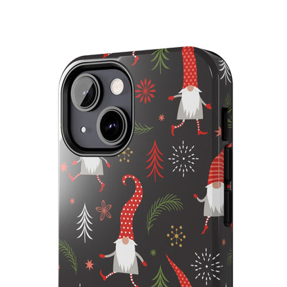 Gnomes & Holiday Cheer Tough Phone Cases, Cute Phone Accessories, Holiday Gift, Gnome Phone Cover, Festive Phone Protection, Winter Decor - MaisonThreadory