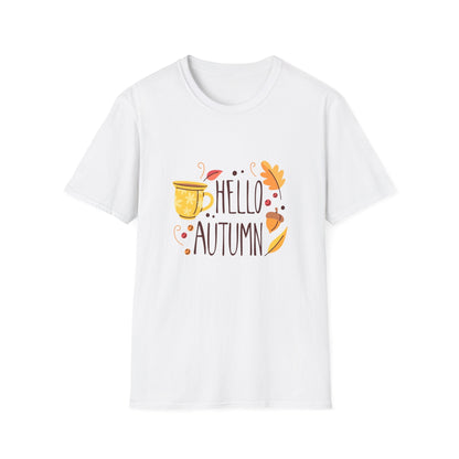 Autumn Shirt Women, Fall Graphic Tee, Seasonal Leaves Top, Cozy Long Sleeve Apparel, Unisex Softstyle T-Shirt for Her - MaisonThreadory