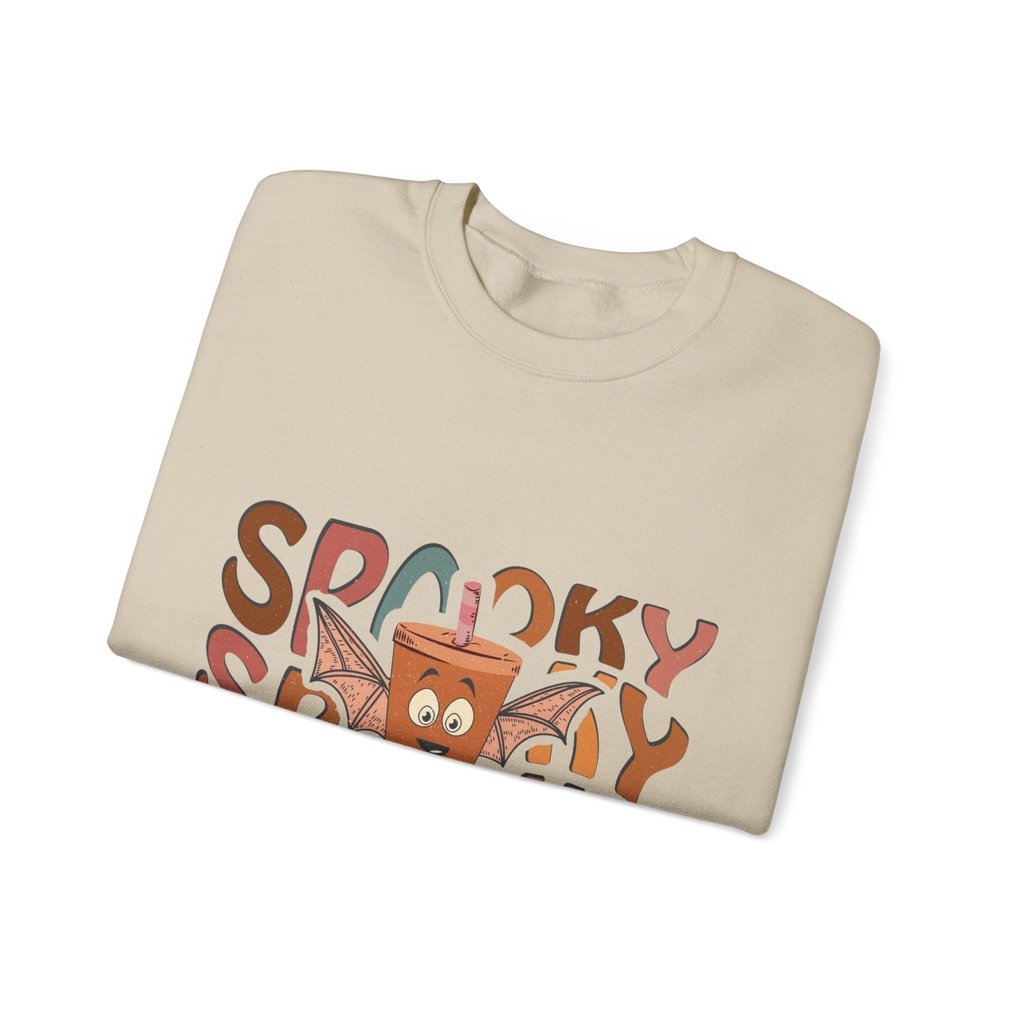 Spooky Vibes Crewneck Sweatshirt - Unisex Halloween Sweater for Cozy Nights, Fall Fashion, Gift for Spooky Season, Festive Apparel - MaisonThreadory