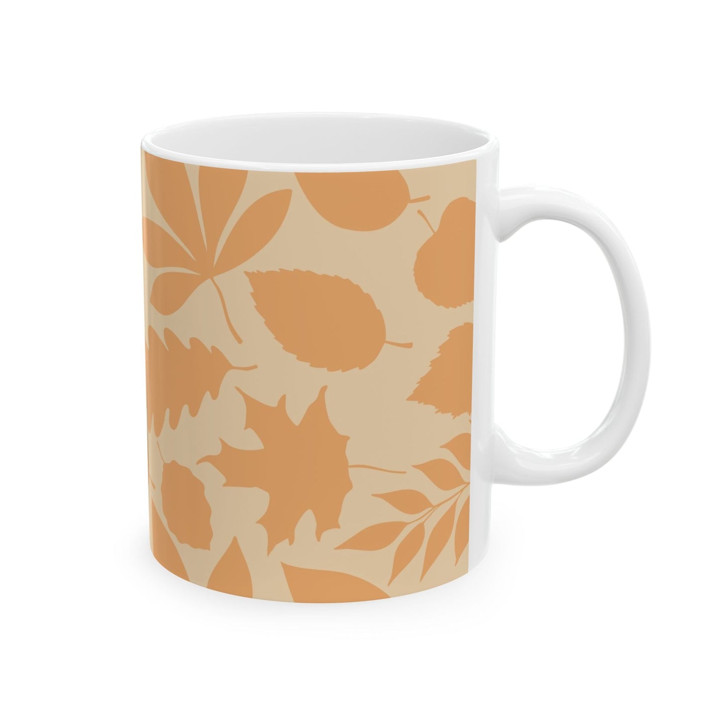 Autumn Leaves Ceramic Mug - Cozy Fall Decor, Gift for Coffee Lovers, Thanksgiving Mug, Nature - Themed Drinkware - MaisonThreadory