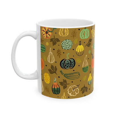 Autumn Harvest Ceramic Mug - Cozy Fall Vibes, Pumpkin Spice Lover's Gift, Seasonal Home Decor, Thanksgiving Coffee Cup, Cute Kitchenware - MaisonThreadory