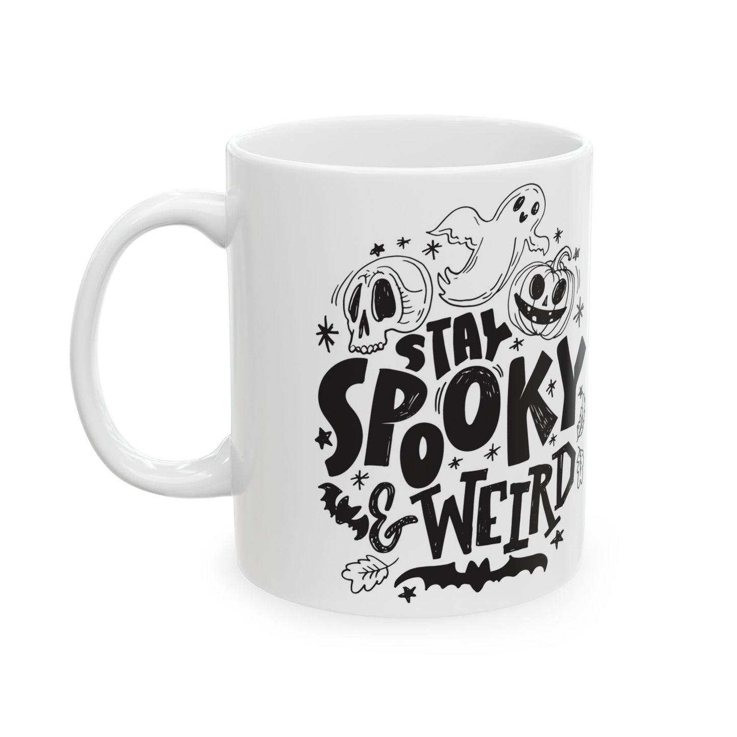 Spooky & Weird Ceramic Mug - Perfect for Halloween, Coffee Lovers, Home Decor, Gift for Friends, Fun Kitchen Accessory - MaisonThreadory