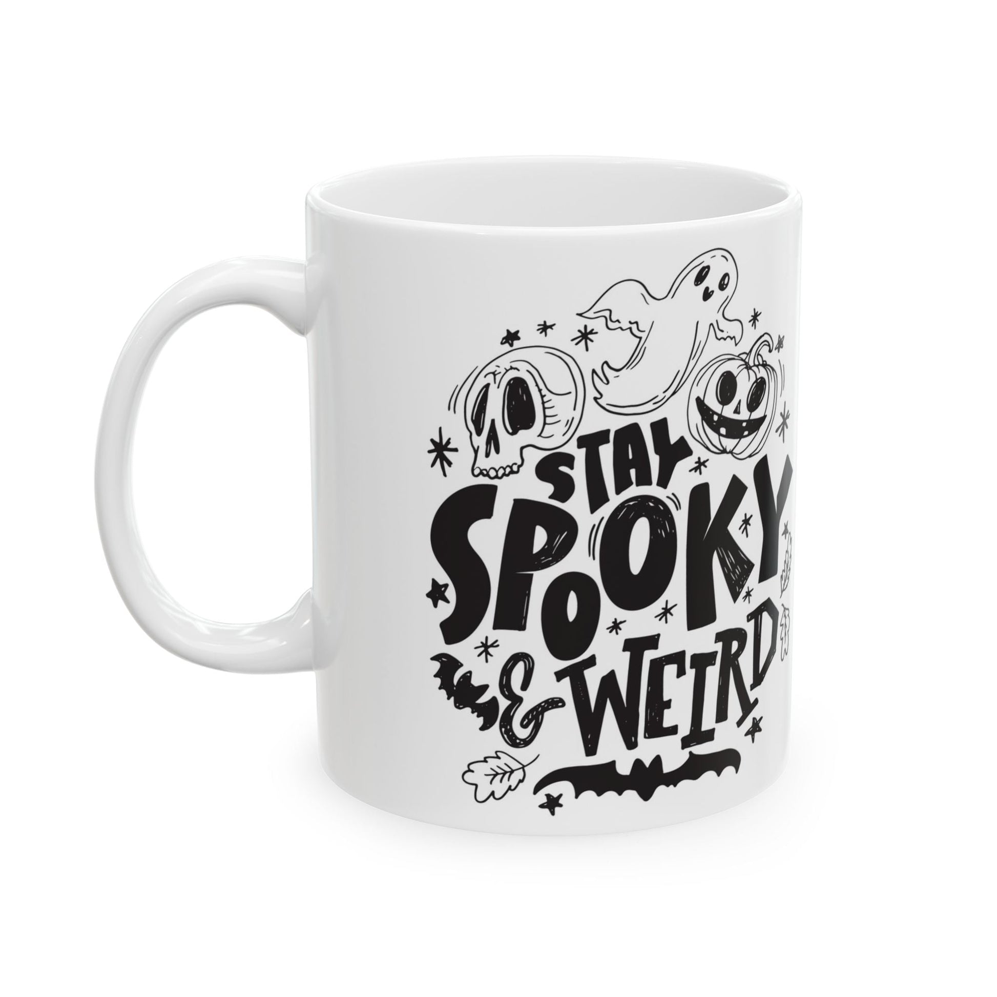Spooky & Weird Ceramic Mug - Perfect for Halloween, Coffee Lovers, Home Decor, Gift for Friends, Fun Kitchen Accessory - MaisonThreadory