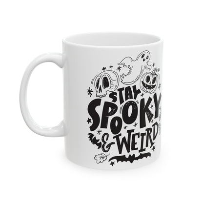 Spooky & Weird Ceramic Mug - Perfect for Halloween, Coffee Lovers, Home Decor, Gift for Friends, Fun Kitchen Accessory - MaisonThreadory