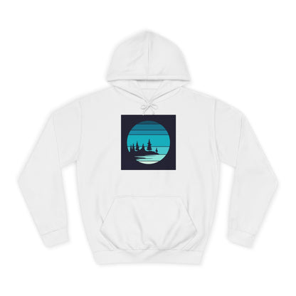 Tranquil Nature Scene Hoodie, Cozy College Sweatshirt, Perfect for Campus Life, Unisex Gift for Students and Nature Lovers, Relaxing [...] - MaisonThreadory