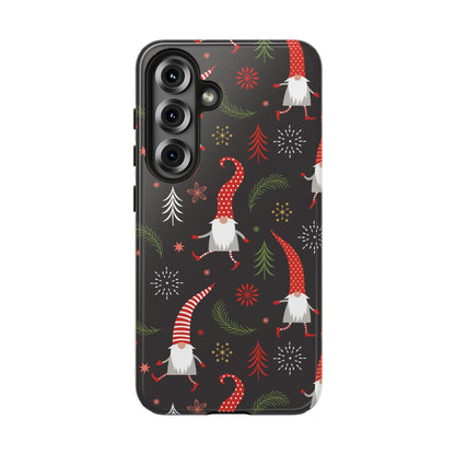 Gnomes & Holiday Cheer Tough Phone Cases, Cute Phone Accessories, Holiday Gift, Gnome Phone Cover, Festive Phone Protection, Winter Decor - MaisonThreadory