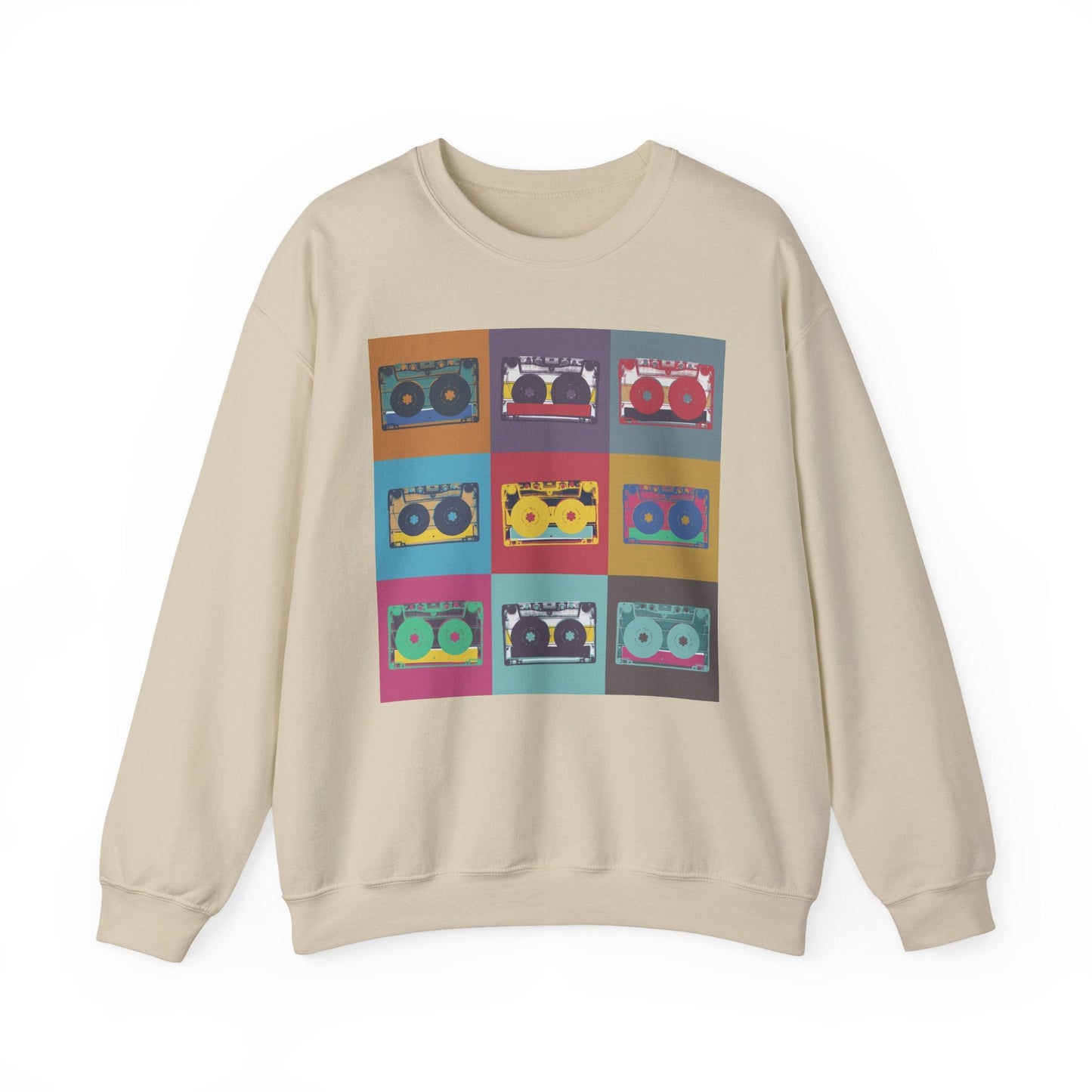Vintage Boombox Crewneck Sweatshirt, Cozy Unisex Sweatshirt, Retro Music Gift, Casual Lounge Wear, Perfect for Music Lovers - MaisonThreadory