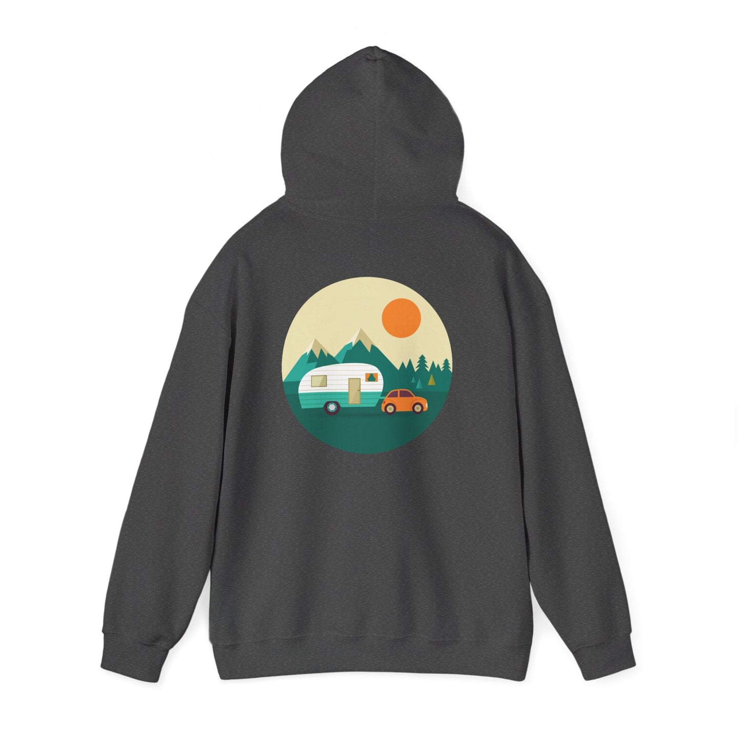Camping Adventure Hoodie - Unisex Heavy Blend - Cozy Sweatshirt for Nature Lovers - Outdoor Gift - Travel Hoodie - MaisonThreadory
