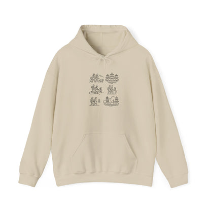 Cozy Nature - Inspired Hoodie for Outdoor Lovers, Unisex Heavy Blend Hoody, Perfect for Camping, Hiking, and Bonfire Nights - MaisonThreadory