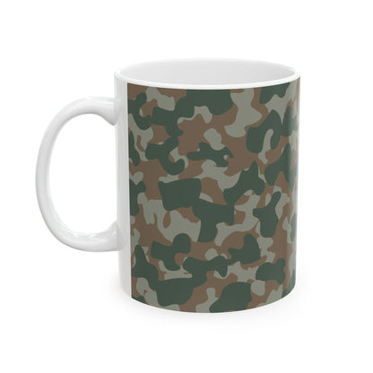 Camouflage Ceramic Mug for Coffee Lovers, Military Style, Unique Gift, Adventure Vibes, Perfect for Outdoors, 11oz, 15oz - MaisonThreadory