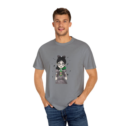 Gothic Girl Graphic Tee, Casual Wear, Halloween T-shirt, Unique Art Clothing, Gift for Teens - MaisonThreadory