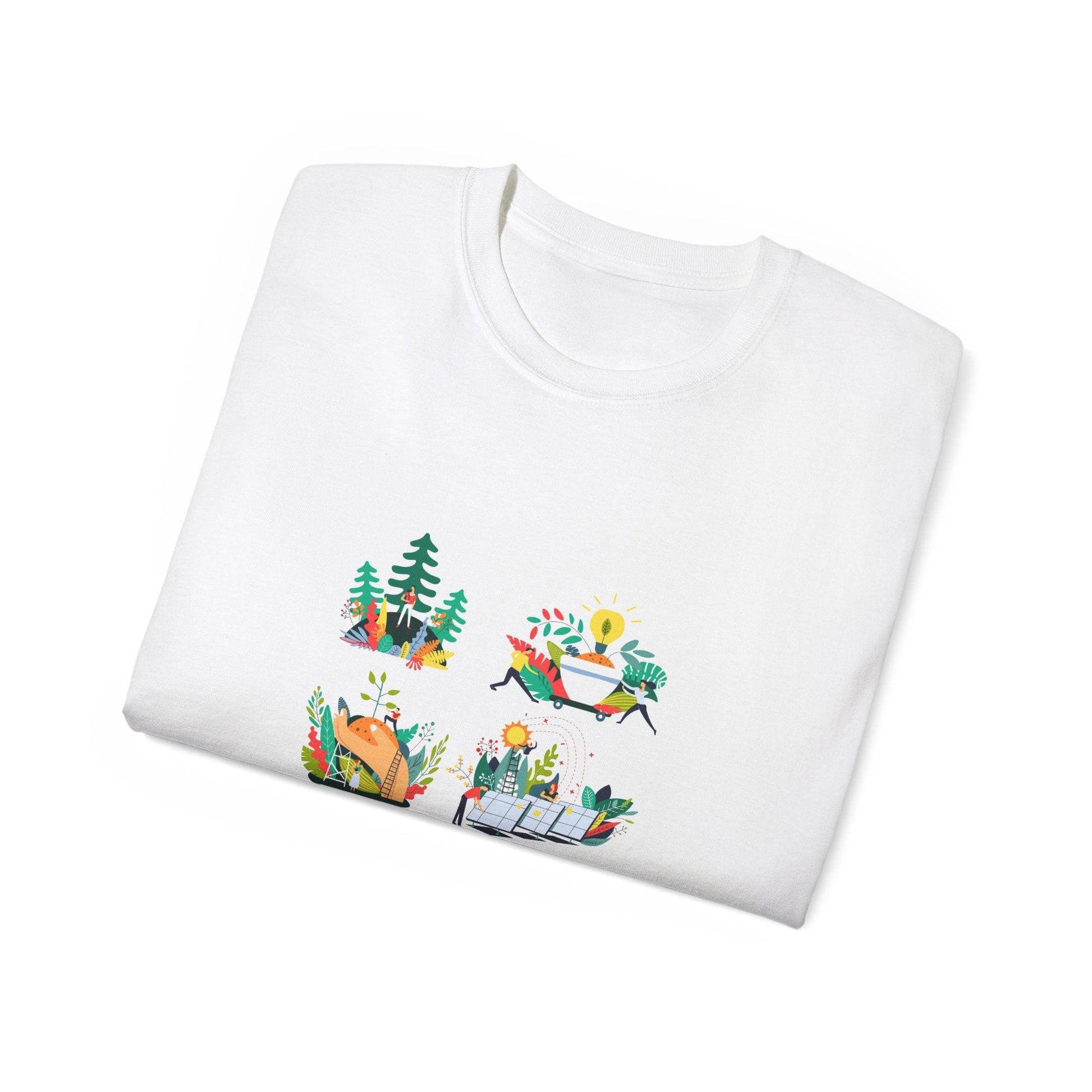 Nature - Inspired Unisex Tee with Colorful Design, Casual Wear, Outdoor Enthusiasts, Gifts for Friends, Summer Vibes, Eco - Friendly Fashion - MaisonThreadory