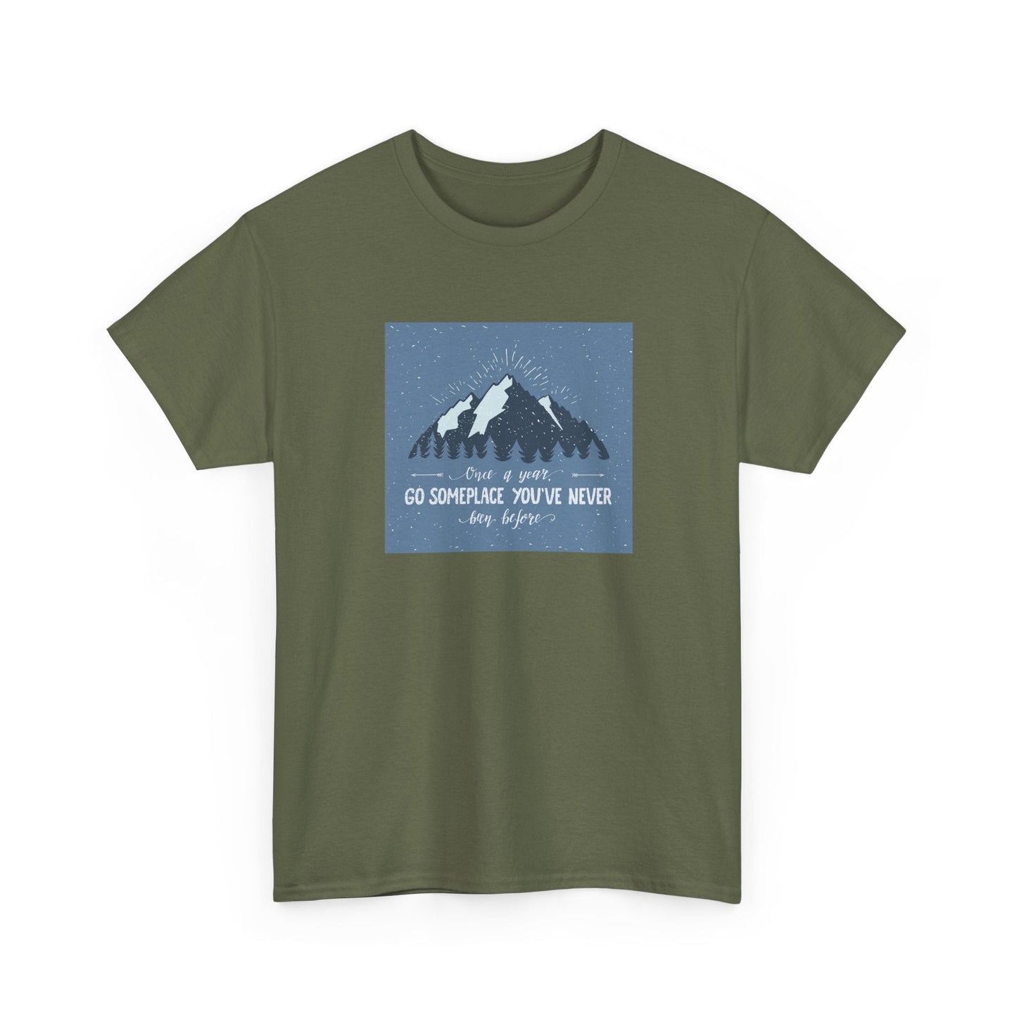 Adventure Awaits Unisex Cotton Tee, Inspirational Shirt, Travel Gift, Nature Lover's Apparel, Unique Quote Tee, Outdoor Enthusiast Top - MaisonThreadory
