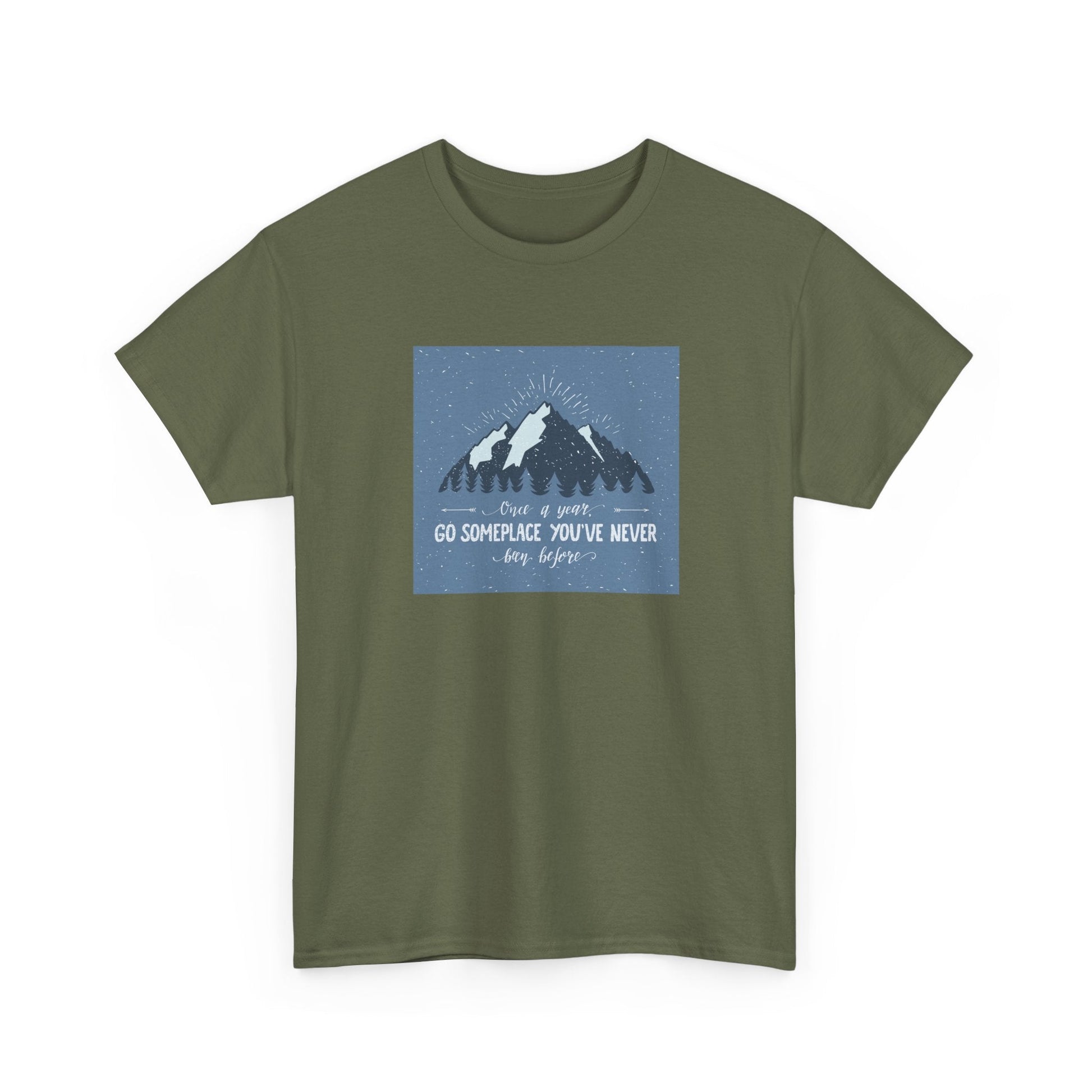 Adventure Awaits Unisex Cotton Tee, Inspirational Shirt, Travel Gift, Nature Lover's Apparel, Unique Quote Tee, Outdoor Enthusiast Top - MaisonThreadory