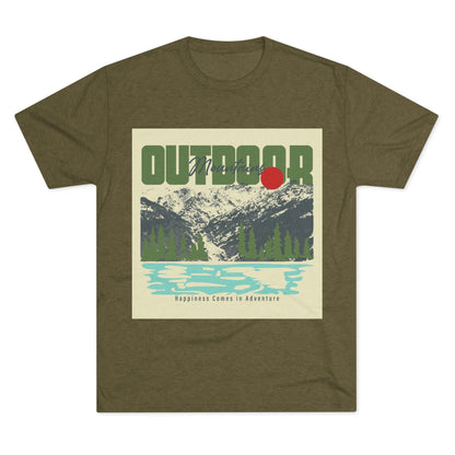 Outdoor Adventure Tee, Unisex Tri - Blend Crew Shirt, Perfect Gift for Nature Lovers, Hiking Enthusiasts, Travel Souvenir, Eco - Friendly [...] - MaisonThreadory