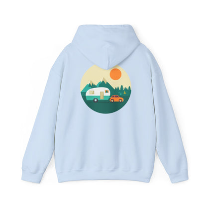 Camping Adventure Hoodie - Unisex Heavy Blend - Cozy Sweatshirt for Nature Lovers - Outdoor Gift - Travel Hoodie - MaisonThreadory