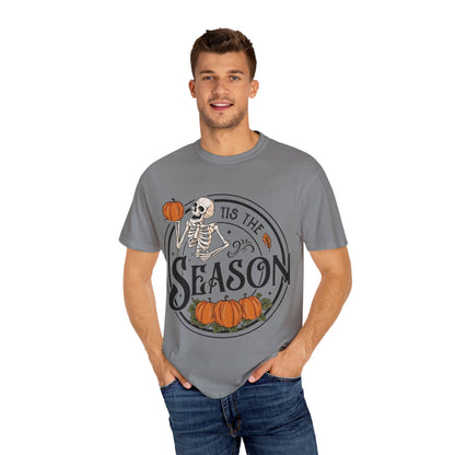 Halloween Skeleton T-Shirt, Unisex Fall Shirt, Spooky Season Tee, Pumpkins Shirt, Timeless Autumn Style - MaisonThreadory