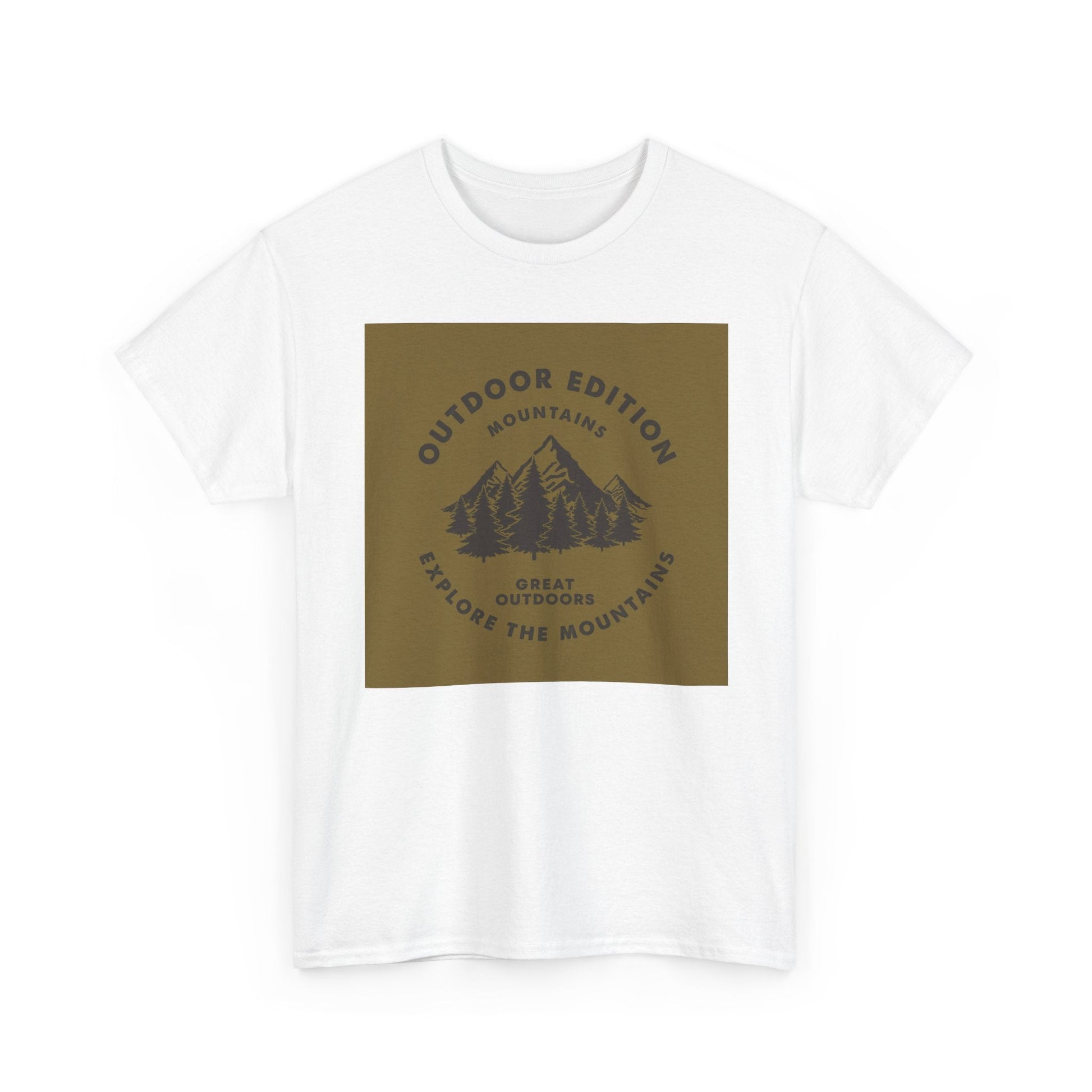Mountain Adventure Tee, Outdoor Edition Heavy Cotton Shirt, Unisex Graphic T-Shirt, Perfect for Camping, Hiking, Gift for Nature Lovers - MaisonThreadory