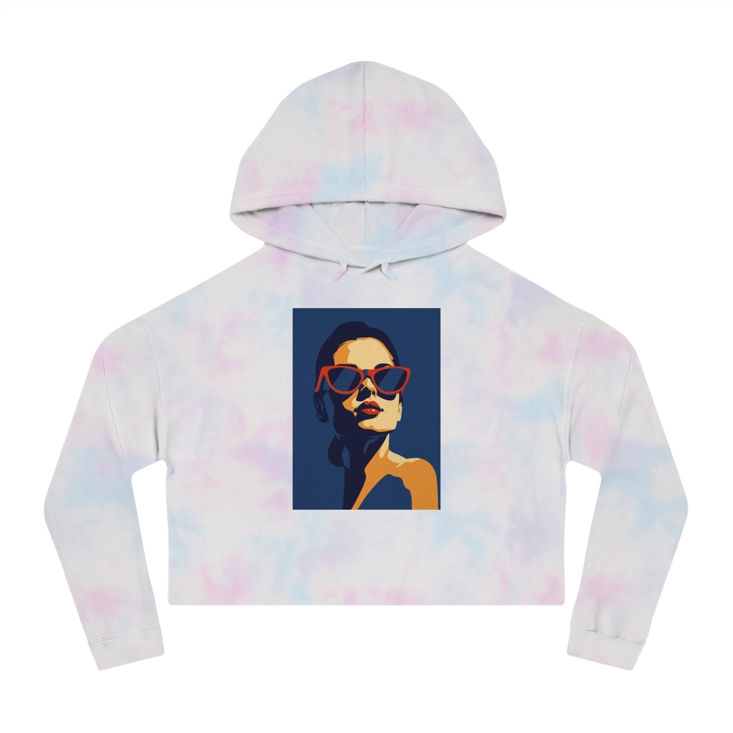 Chic Women's Cropped Hooded Sweatshirt, Trendy Fashion, Perfect for Casual Outings, Summer Nights, Gift for Her, Stylish Layering - MaisonThreadory