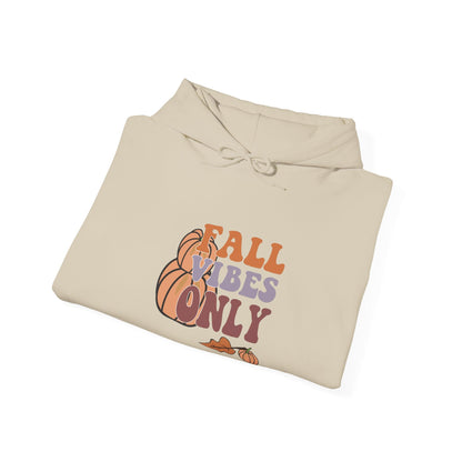 Fall Vibes Hoodie - Cozy Unisex Sweatshirt for Autumn, Halloween, Thanksgiving, Casual Wear, Gift Idea - MaisonThreadory