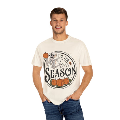 Halloween Skeleton T-Shirt, Unisex Fall Shirt, Spooky Season Tee, Pumpkins Shirt, Timeless Autumn Style - MaisonThreadory