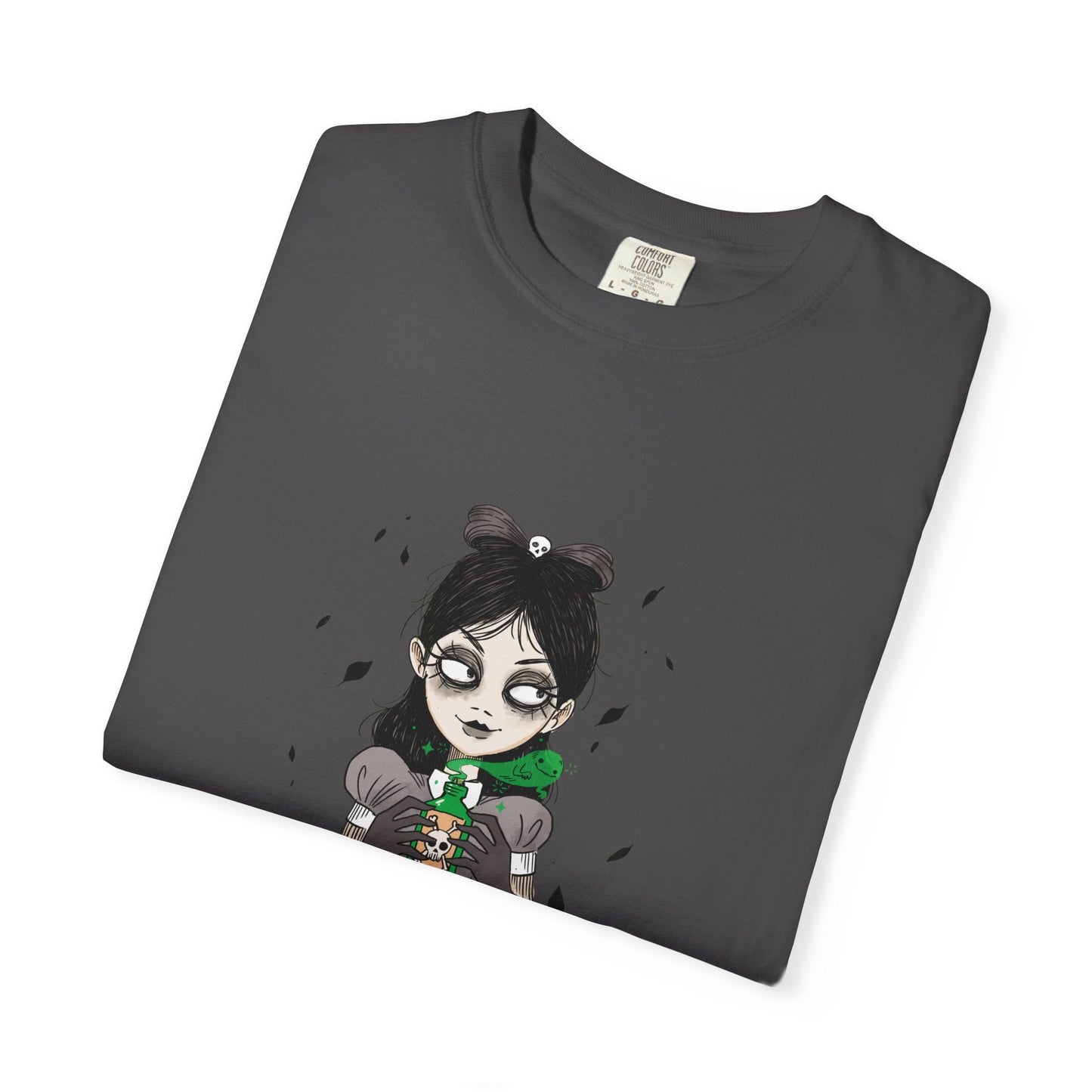 Gothic Girl Graphic Tee, Casual Wear, Halloween T-shirt, Unique Art Clothing, Gift for Teens - MaisonThreadory