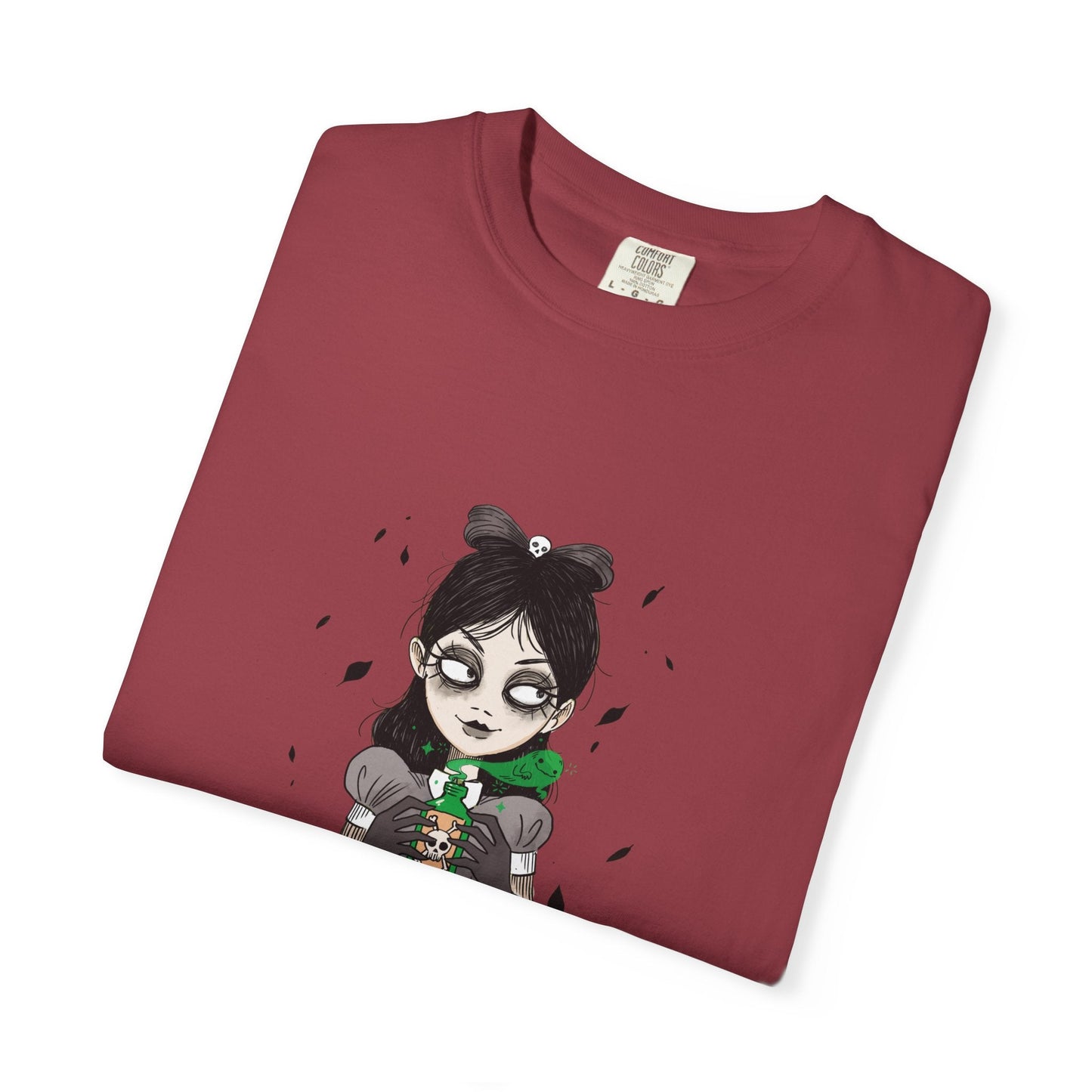 Gothic Girl Graphic Tee, Casual Wear, Halloween T-shirt, Unique Art Clothing, Gift for Teens - MaisonThreadory
