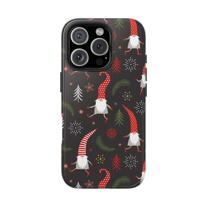 Gnomes & Holiday Cheer Tough Phone Cases, Cute Phone Accessories, Holiday Gift, Gnome Phone Cover, Festive Phone Protection, Winter Decor - MaisonThreadory