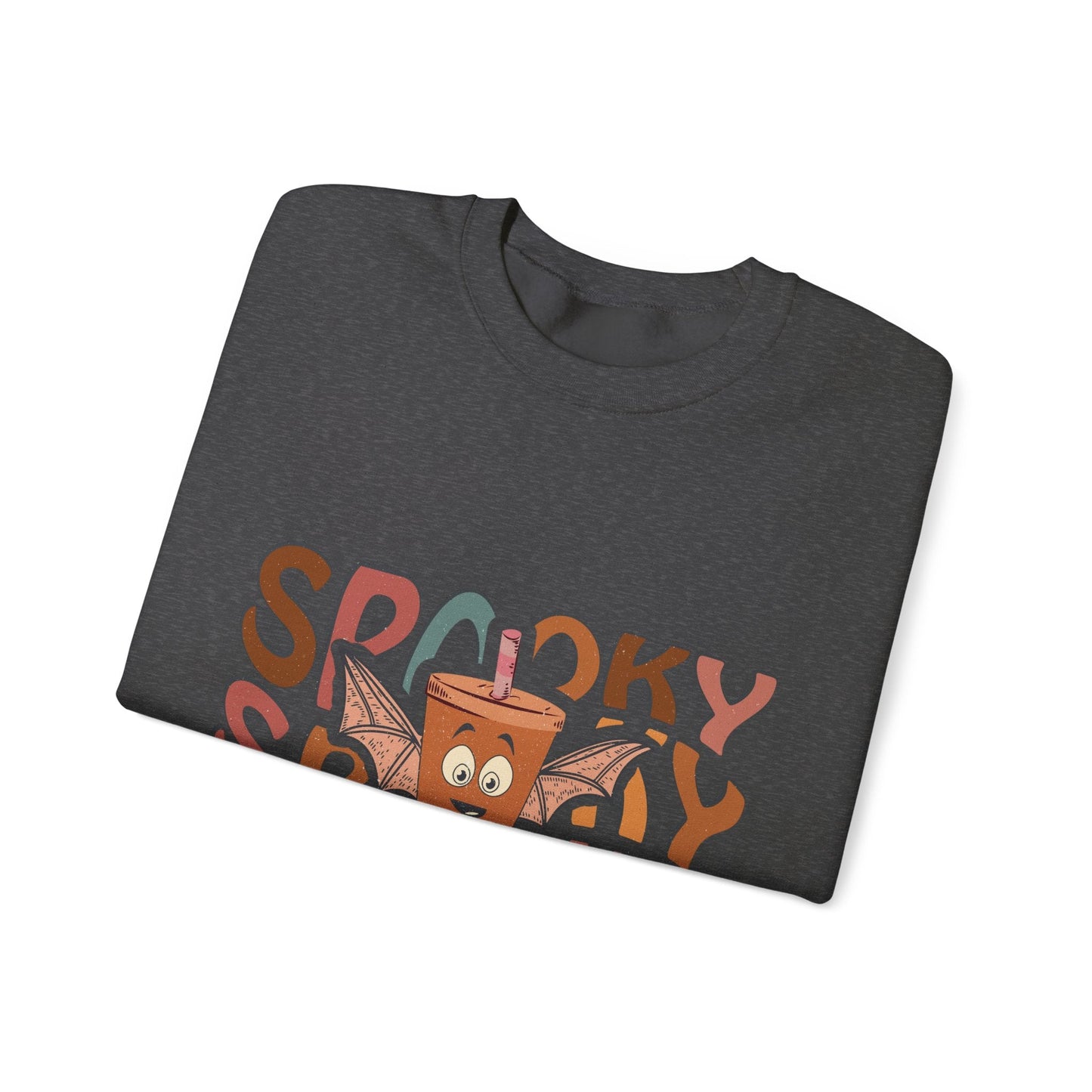 Spooky Vibes Crewneck Sweatshirt - Unisex Halloween Sweater for Cozy Nights, Fall Fashion, Gift for Spooky Season, Festive Apparel - MaisonThreadory
