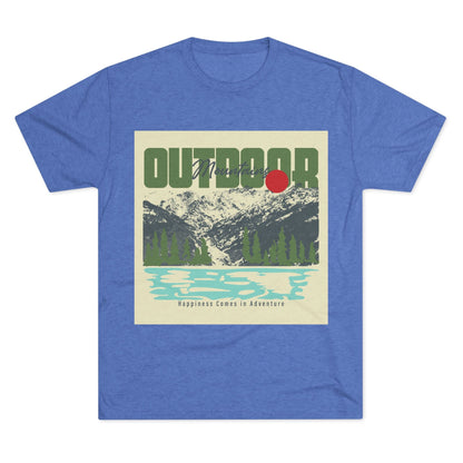 Outdoor Adventure Tee, Unisex Tri - Blend Crew Shirt, Perfect Gift for Nature Lovers, Hiking Enthusiasts, Travel Souvenir, Eco - Friendly [...] - MaisonThreadory