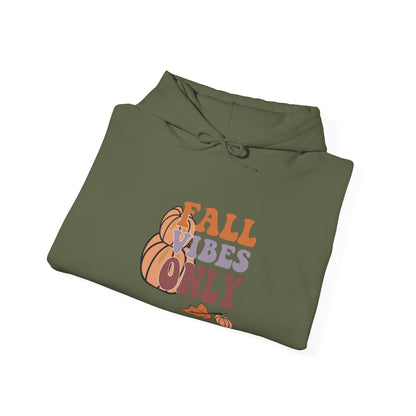 Fall Vibes Hoodie - Cozy Unisex Sweatshirt for Autumn, Halloween, Thanksgiving, Casual Wear, Gift Idea - MaisonThreadory