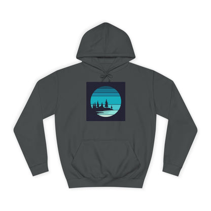 Tranquil Nature Scene Hoodie, Cozy College Sweatshirt, Perfect for Campus Life, Unisex Gift for Students and Nature Lovers, Relaxing [...] - MaisonThreadory