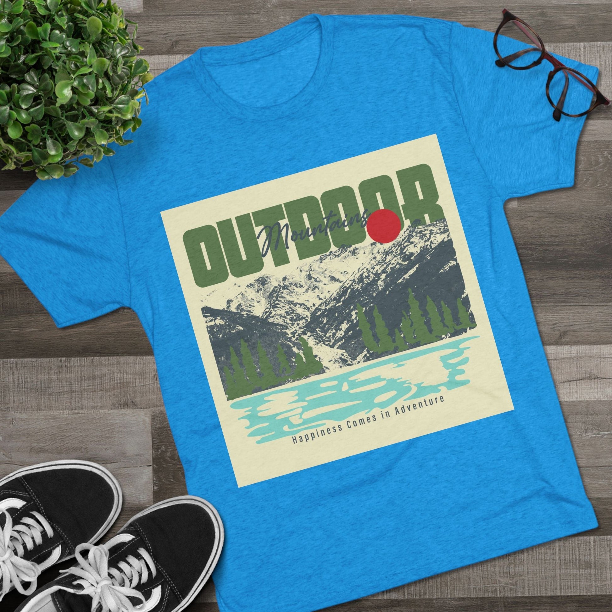 Outdoor Adventure Tee, Unisex Tri - Blend Crew Shirt, Perfect Gift for Nature Lovers, Hiking Enthusiasts, Travel Souvenir, Eco - Friendly [...] - MaisonThreadory