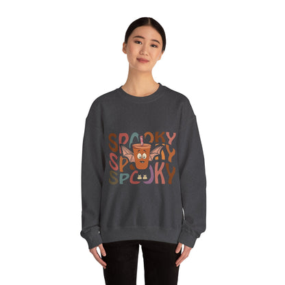 Spooky Vibes Crewneck Sweatshirt - Unisex Halloween Sweater for Cozy Nights, Fall Fashion, Gift for Spooky Season, Festive Apparel - MaisonThreadory