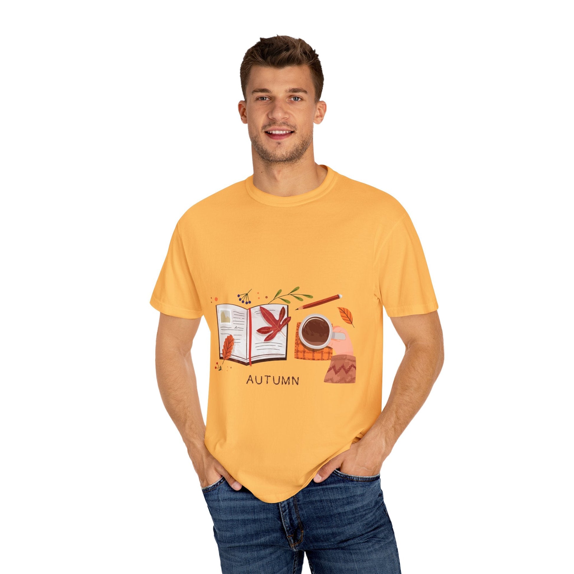 Autumn - Themed Unisex T-Shirt - Cozy Fall Tee, Perfect Gift for Thanksgiving, Casual Everyday Wear, Seasonal Fashion, Pumpkin Spice Vibes - MaisonThreadory