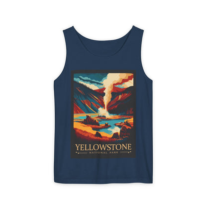 Vintage Yellowstone Tank Top, Comfortable Summer Top, Adventure Apparel, Nature Lover Gift, Unisex Outdoor Wear, Travel Essentials - MaisonThreadory