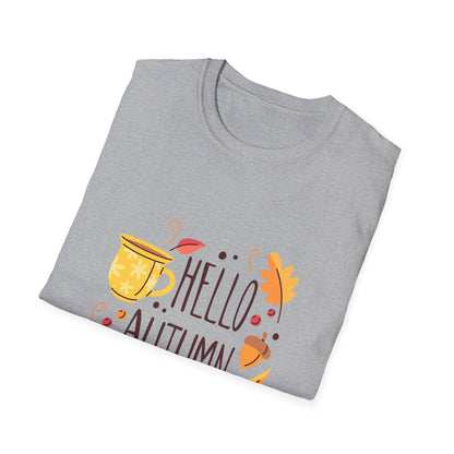 Autumn Shirt Women, Fall Graphic Tee, Seasonal Leaves Top, Cozy Long Sleeve Apparel, Unisex Softstyle T-Shirt for Her - MaisonThreadory