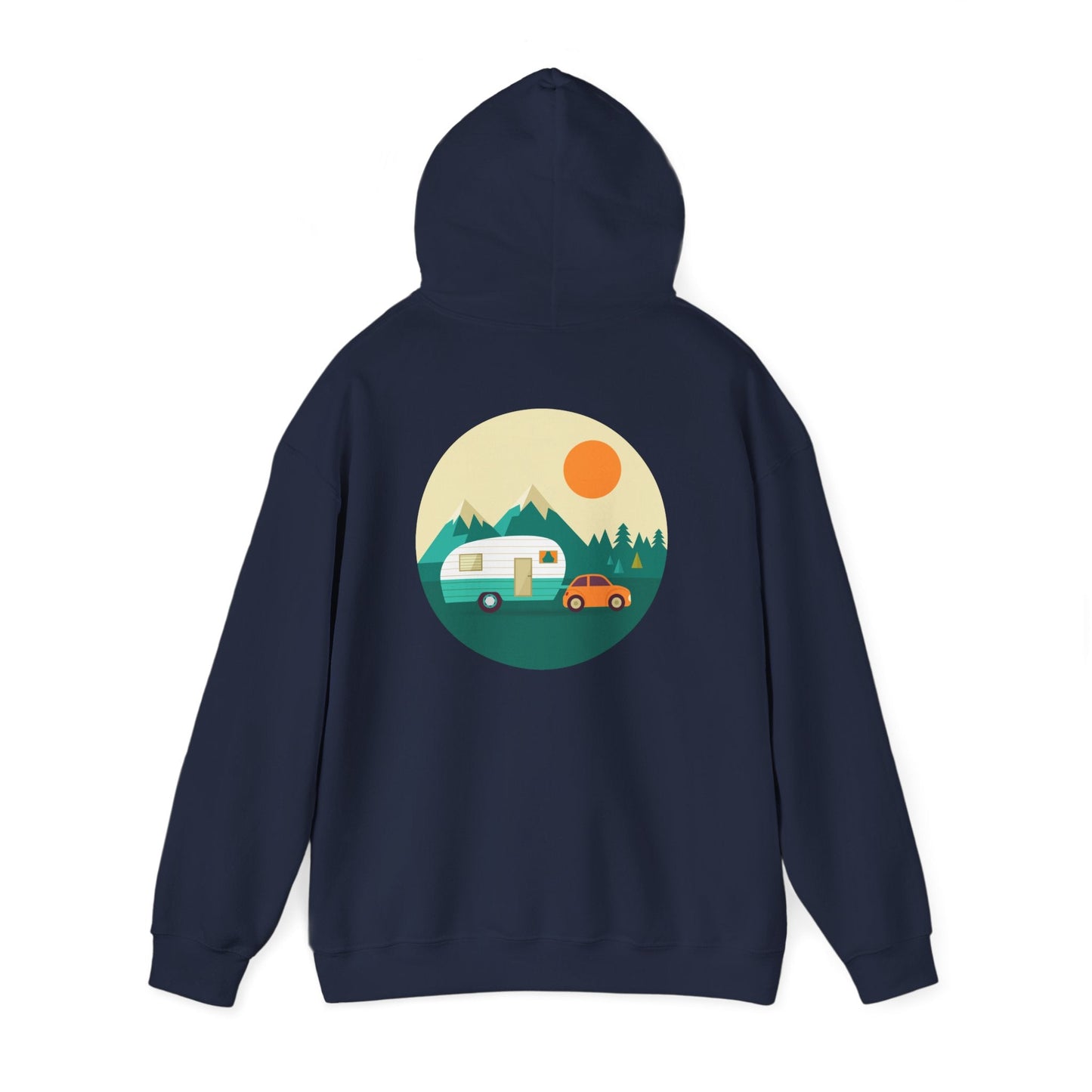 Camping Adventure Hoodie - Unisex Heavy Blend - Cozy Sweatshirt for Nature Lovers - Outdoor Gift - Travel Hoodie - MaisonThreadory